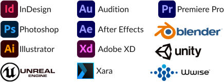 ® Illustrator Photoshop InDesign Adobe XD After Effects Audition Premiere Pro Xara